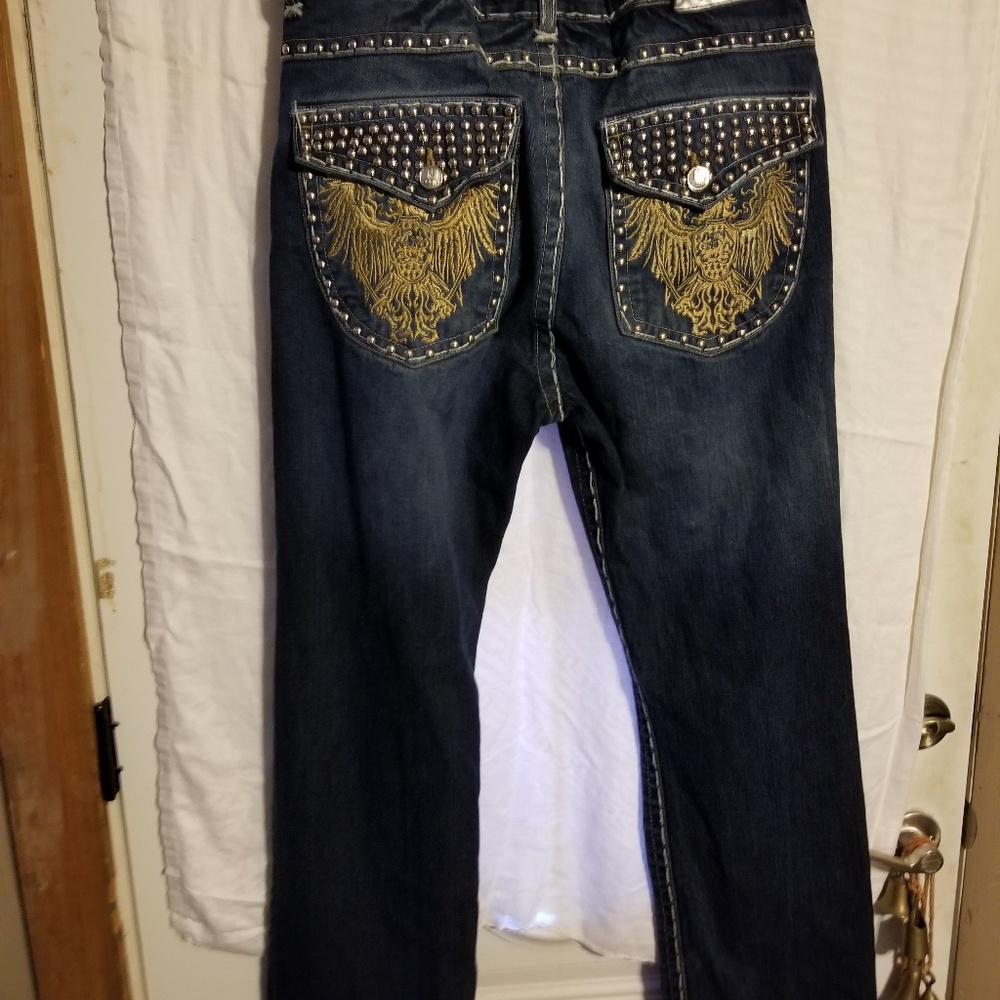 38x32 mens bling jeans